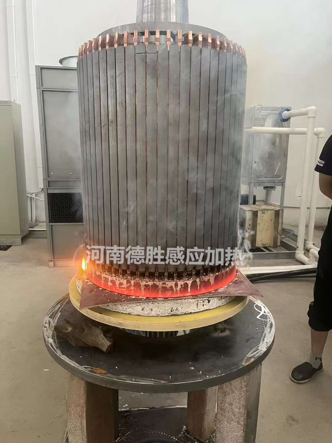 电机转子铜端环中频钎焊设备